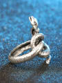 thumb Punk style Personalized Snake Antique Silver Plated Ring 1