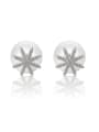 thumb Fashion Cubic Zirconias Flower Imitation Pearl Stud Earrings 0