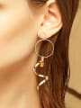 thumb Fashion Hollow Round Twisted Line austrian Crystal Drop Earrings 1