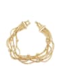 thumb Multi-layer Design 18K Gold Rhinestone Bracelet 0