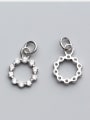thumb 925 Sterling Silver With Rhodium Plated Delicate Round Charms 1