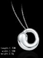 thumb Simple Hollow Round Pendant Copper Necklace 2