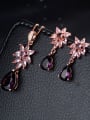 thumb Copper With Platinum Plated Classic Flower 2 Piece Jewelry Set 2