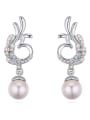 thumb Fashion Imitation Pearls Tiny Cubic Crystals Alloy Stud Earrings 2