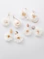 thumb Alloy With Rose Gold Plated Personality  Wool Flower Drop Earrings 0