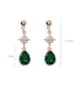 thumb Alloy With Gold Plated Simplistic Water Drop Drop Earrings 2
