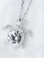 thumb Personalized austrian Crystal Little Turtle 925 Silver Necklace 2