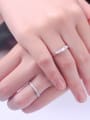 thumb 925 Sterling Silver With Cubic Zirconia Simplistic Lovers free size Rings 3