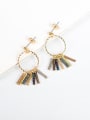 thumb Women Exquisite Round Shaped Tassels Earrings 1