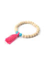 thumb Simple Wooden Beads Creative Tassel Bracelet 1