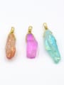 thumb Simple Irregular Natural Stone Gold Plated Pendant 2