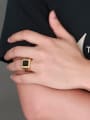 thumb Exquisite Gold Plated Carnelian Titanium Ring 1