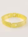 thumb Men Exaggerated 24K Gold Plated Geometric Shaped Copper Bracelet 0