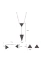 thumb Alloy White Gold Plated Simple style Triangle-shaped Three Pieces Jewelry Set 3
