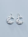thumb 925 Sterling Silver With Cubic Zirconia  Simplistic Moon Charms 1