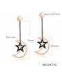 thumb Stainless Steel With Rose Gold Plated Classic Moon with star Earrings 2