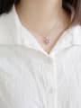 thumb Fashion Heart shaped Zircon Silver Necklace 1