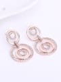 thumb 2018 Alloy Rose Gold Plated Fashion Rhinestones Round shaped Two Pieces Jewelry Set 2