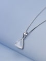 thumb Temperament Triangle Shaped S925 Silver Opal Pendant 0