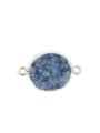 thumb Simple Natural Blue Crystal Round Pendant 2