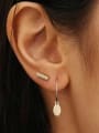 thumb Titanium With Gold Plated Simplistic Round Clip On Earrings 1