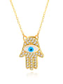 thumb Copper With 18k Gold Plated Personality Evil Eye Necklaces 0