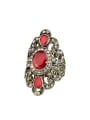 thumb Retro style AAA Resin White Rhinestones Alloy Ring 0