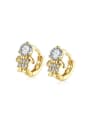 thumb Fashion Cartoon Robot Zircon Earrings 0