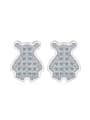 thumb Hot Selling Lovely Dogs Stud Earrings with Zircons 0