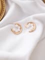 thumb Alloy With Rose Gold Plated Simplistic Irregular Stud Earrings 0