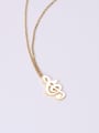 thumb Titanium With Gold Plated Personality Irregular Necklaces 0