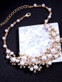 thumb Exaggerate Artificial Pearls Tree Shaped Alloy Necklace 1