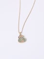 thumb Titanium With Gold Plated Cute Green Gourd  Necklaces 3