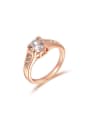 thumb Simply Style Rose Gold AAA Crystal Ring 0