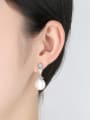 thumb Copper With  Imitation Pearl Trendy Water Drop Party Drop Earrings 1