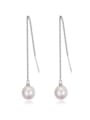 thumb Personalized Imitation Pearl Alloy Line Earrings 4