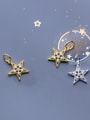 thumb 925 Sterling Silver With Cubic Zirconia Simplistic Star Charms 4