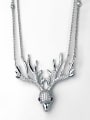 thumb Creative Elk Personality micro-inlaid zircon necklace 0