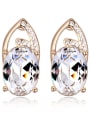 thumb Personalized Oval austrian Crystal-accented Alloy Stud Earrings 3