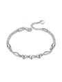 thumb Simple Little Hearts Silver Plated Copper Bracelet 0