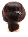thumb Fashion Hollow Cubic Zircon-studded Star Copper Hairpin 1