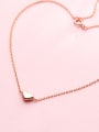 thumb 925 Sterling Silver With Rose Gold Plated Delicate Heart Anklets 0