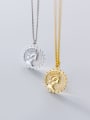 thumb 925 Sterling Silver With 18k Gold Plated Fashion Sun Goddess Necklaces 2