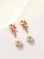 thumb Titanium With  Artificial Pearl Personality Monogrammed Drop Earrings 2