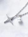 thumb Simple Shiny Star Imitation Pearl Necklace 2