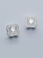 thumb Charming Flower Shaped Zircon stud Earring 0