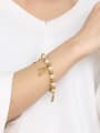 thumb All-match Gold Plated Note Shaped Titanium Bracelet 1