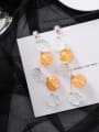 thumb Alloy With Rose Gold Plated Punk Flower Drop Earrings 1