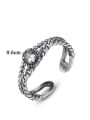 thumb Thai Silver With Cubic Zirconia Vintage Round Free Size Rings 2