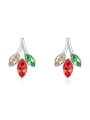 thumb Fashion Marquise austrian Crystals Leaves Alloy Stud Earrings 0